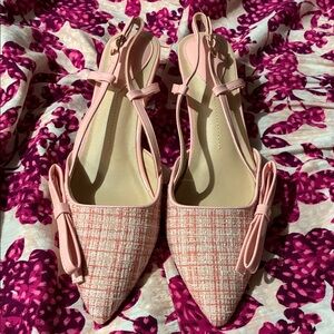 Elegant Pink Women's Shoes with Bow Detail